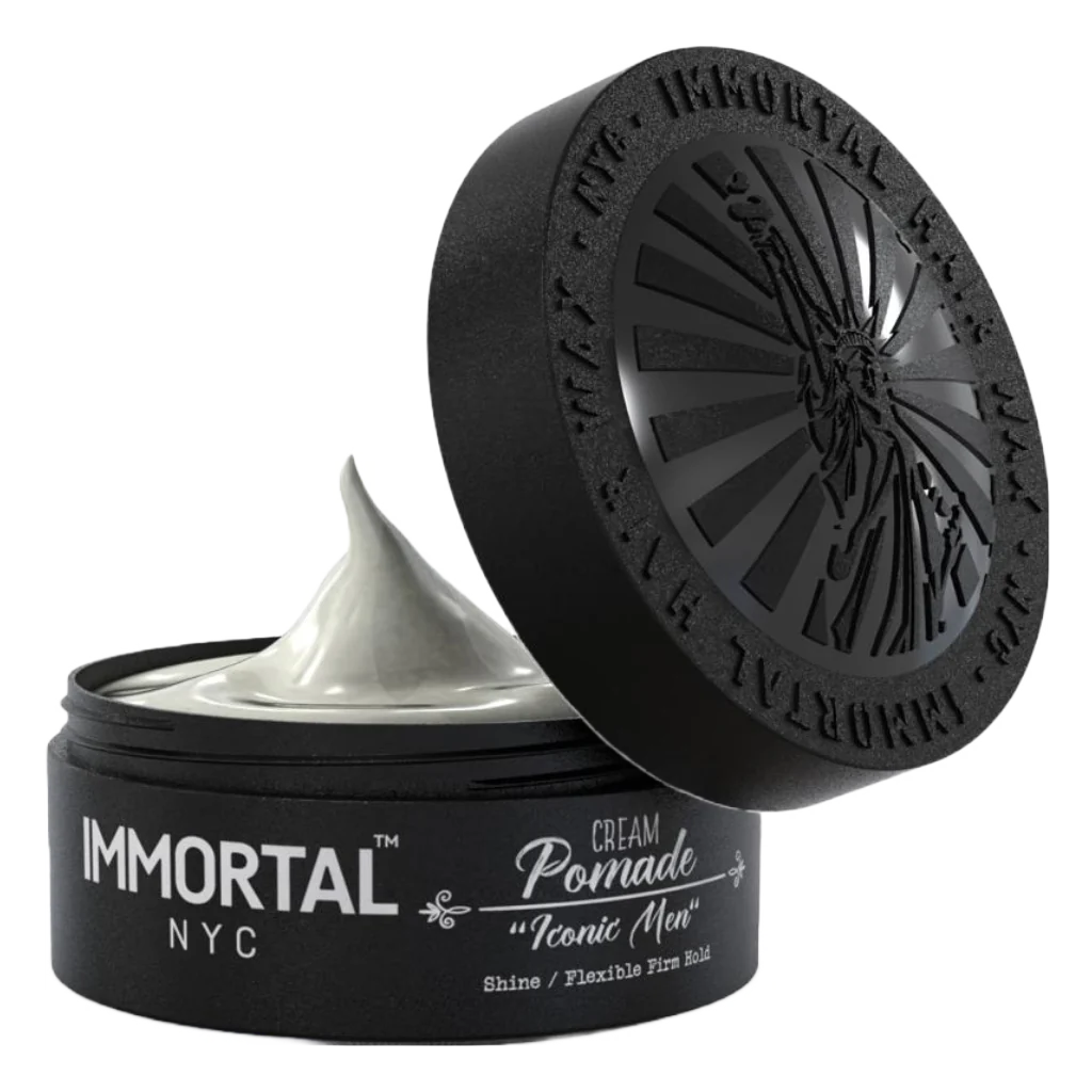 image_cf7da9f0-0d23-4e90-a8fd-64e3d8ab8954 Immortal NYC Cream Pomade 5.07oz - Iconic Men Shine/Flexible Firm Hold