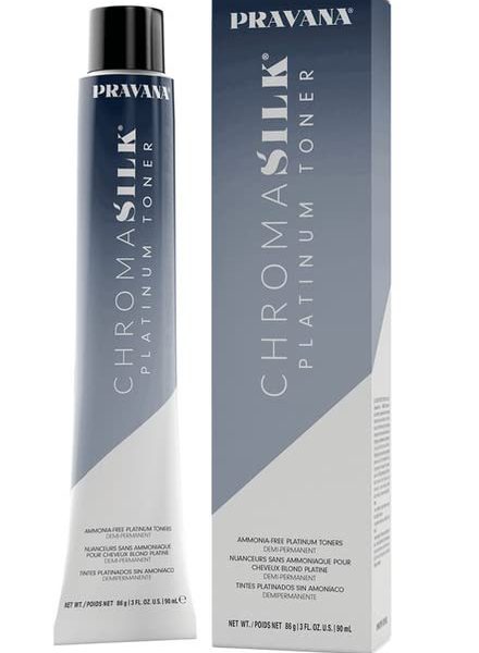 Pravana Chromasilk Platinum Toner Demi-Permanent Creme Hair Color 3oz