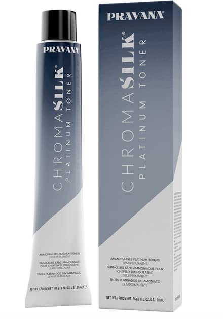 image_d437cdd1-322f-4e84-810f-1e97a793c1d8 Pravana Chromasilk Platinum Toner Demi-Permanent Creme Hair Color 3oz