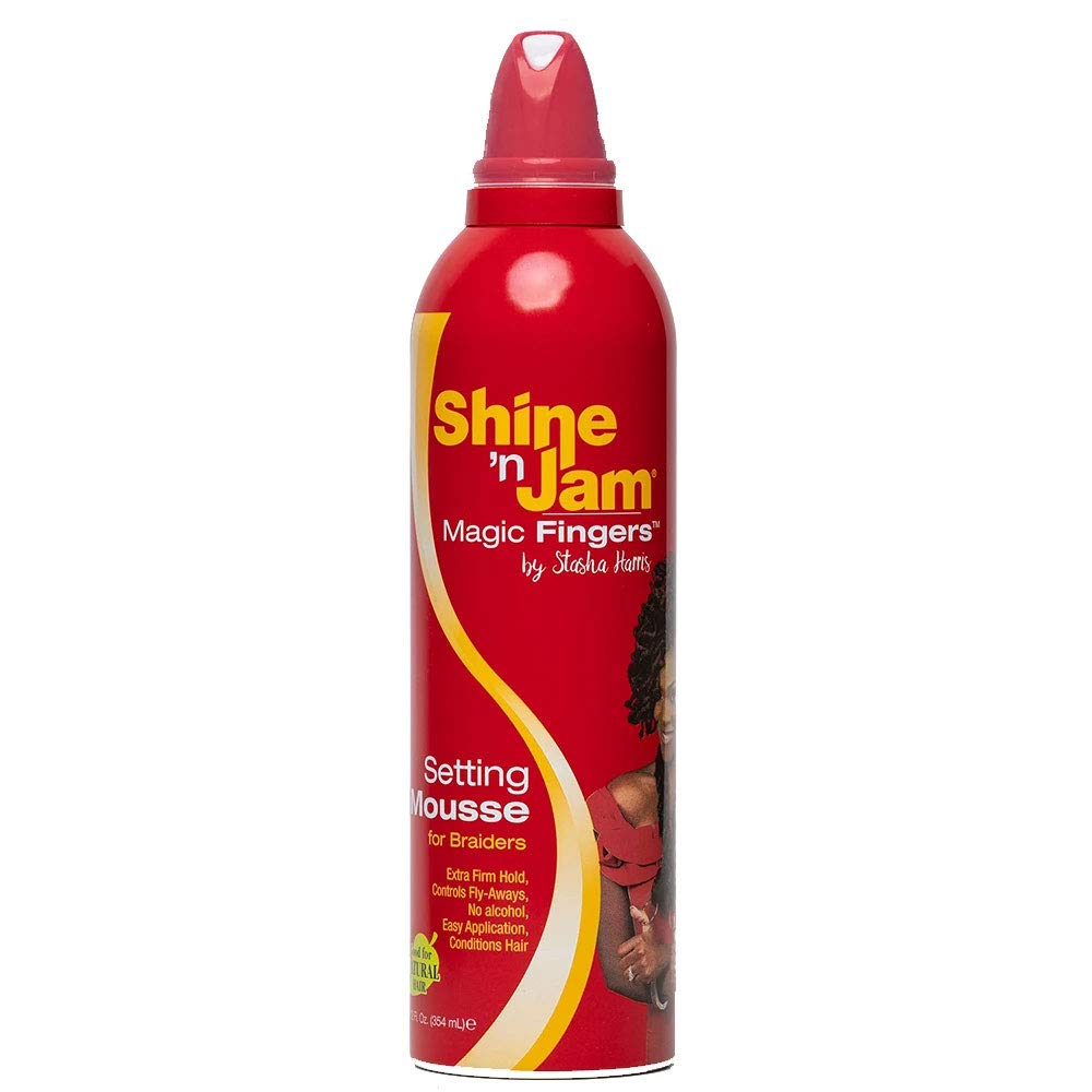 image_d7fc2c7c-a0da-484f-939d-66ec9e5675d8 Ampro Pro Shine 'n Jam Magic Fingers Setting Mousse For Braiding 12oz - Extra Firm Hold