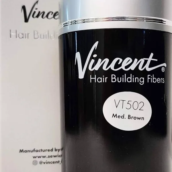 Vincent Hair Building Fibers Medium Brown .78oz/22g