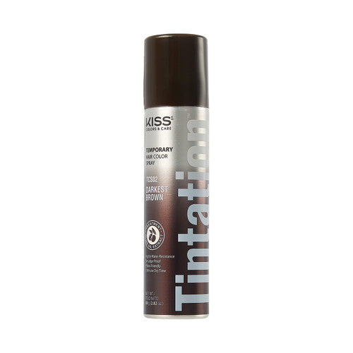 Kiss Tintation Temporary Hair Color Spray 6oz - Darkest Brown