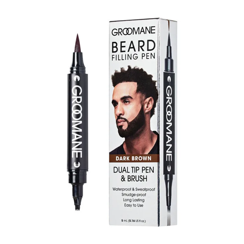 image_f3b16fe1-3597-4133-aca8-af297240f536 Kiss Groomane Beard Filling Pen - Dark Brown - MPN KIS11091 - Wholesale Salon Supply