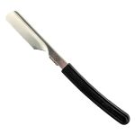 Parker Director Push Carriage Non Folding Barber Razor - Black/Chrome