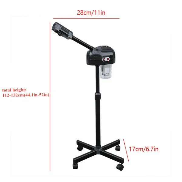 Black Pro 2 in 1 Facial Steamer - Professional Barber & Salon Supplies