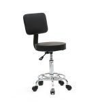 Black Stool with backrest (Goya)