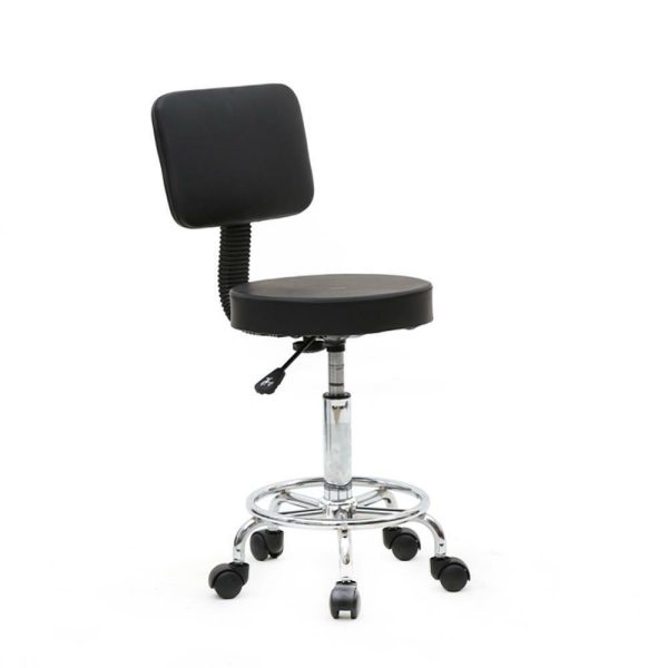Black Stool with backrest (Goya)