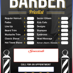 Barber Services Chart Poster #10