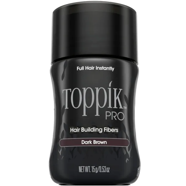 Toppik Pro Hair Building Fibers .53oz/15g - Dark Brown - Professional Barber & Salon Supplies