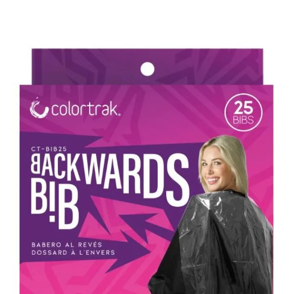 Colortrak Backwards Bib 25ct. - Professional Barber & Salon Supplies