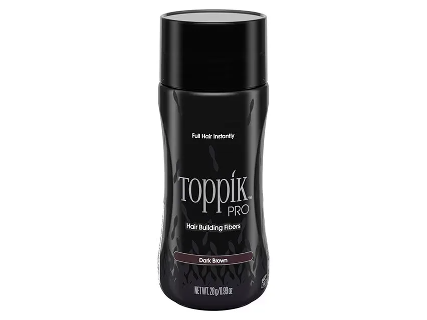 f20s22gi_202511111651193652 Toppik Pro Hair Building Fibers .98oz/28g - Dark Brown - MPN TPR90008 - Wholesale Salon Supply