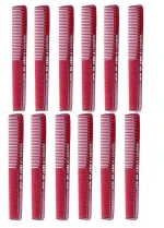 Krest Goldilocks Professional Combs #4 7" All Purpose Styler 1dz. Burgundy - Image 2