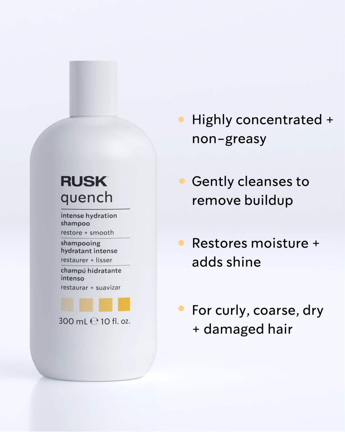 Rusk Quench Intense Hydration Shampoo 10oz - Image 2