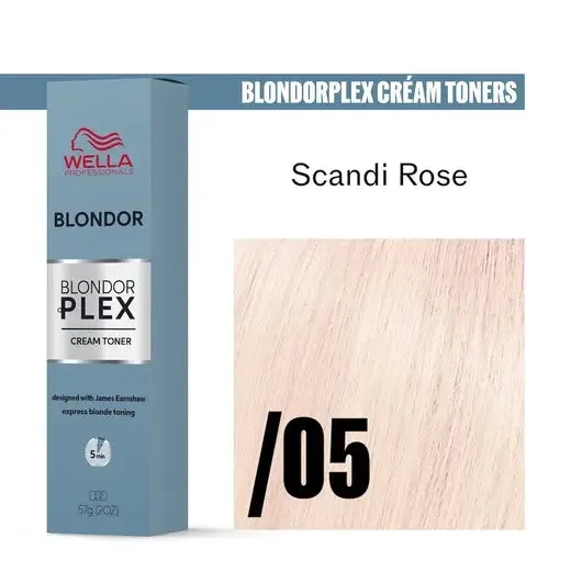 Wella Blondor BlondorPlex Permanent Cream Toner 2oz - 05/Scandi Rose - Professional Barber & Salon Supplies