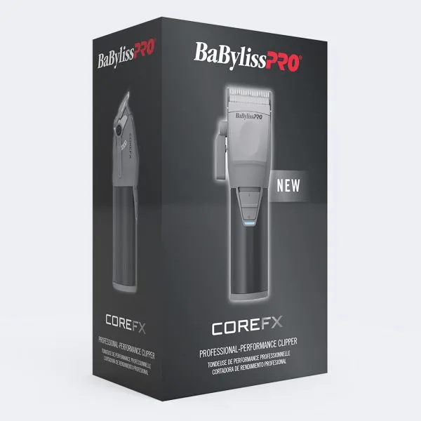 BabylissPro COREFX Cord/Cordless Clipper - Black - Professional Barber & Salon Supplies