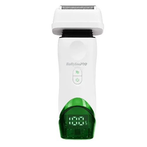 BabylissPro Tomb 45 Wireless Charging Double Foil Shaver - White - Professional Barber & Salon Supplies