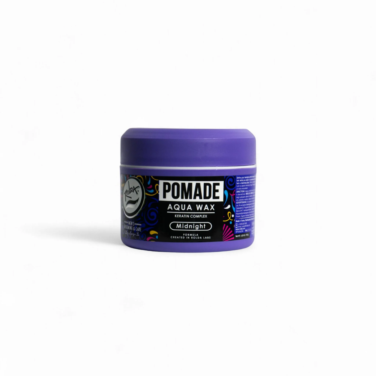 Rolda Midnight Pomade Medium Shine/Medium Hold 5.29oz/150g - Aqua Wax - Image 2