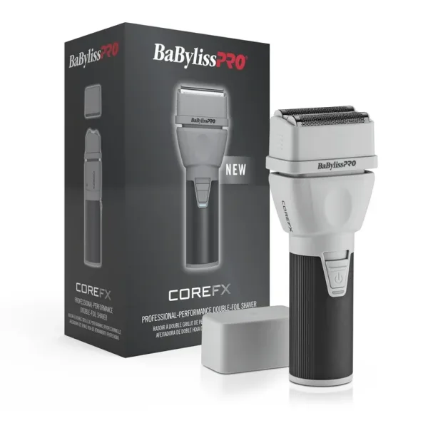 BabylissPro COREFX Double Foil Shaver - Black - Professional Barber & Salon Supplies