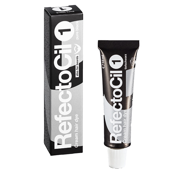 RefectoCil Cream Dye 0.5oz - Pure Black - Professional Barber & Salon Supplies