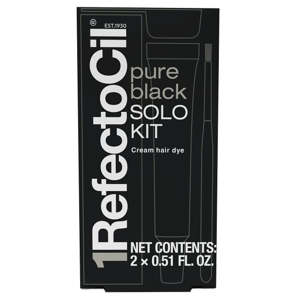 RefectoCil Solo Kit(Up to 30 Applications) - Pure Black - Professional Barber & Salon Supplies