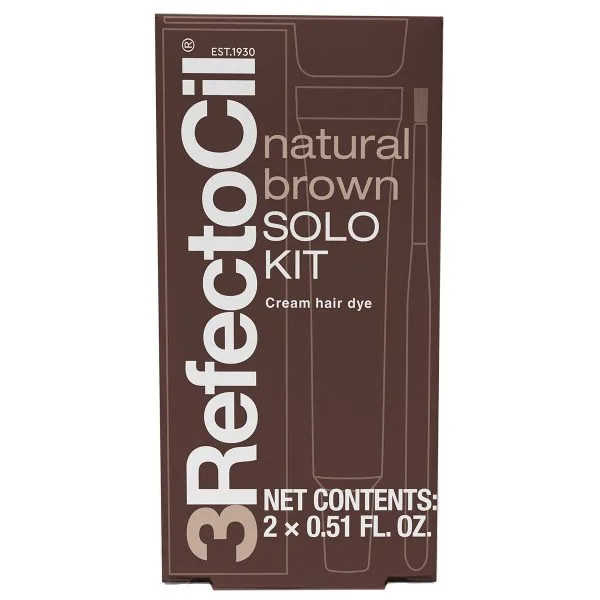RefectoCil Solo Kit(Up to 30 Applications) - Natural Brown - Professional Barber & Salon Supplies